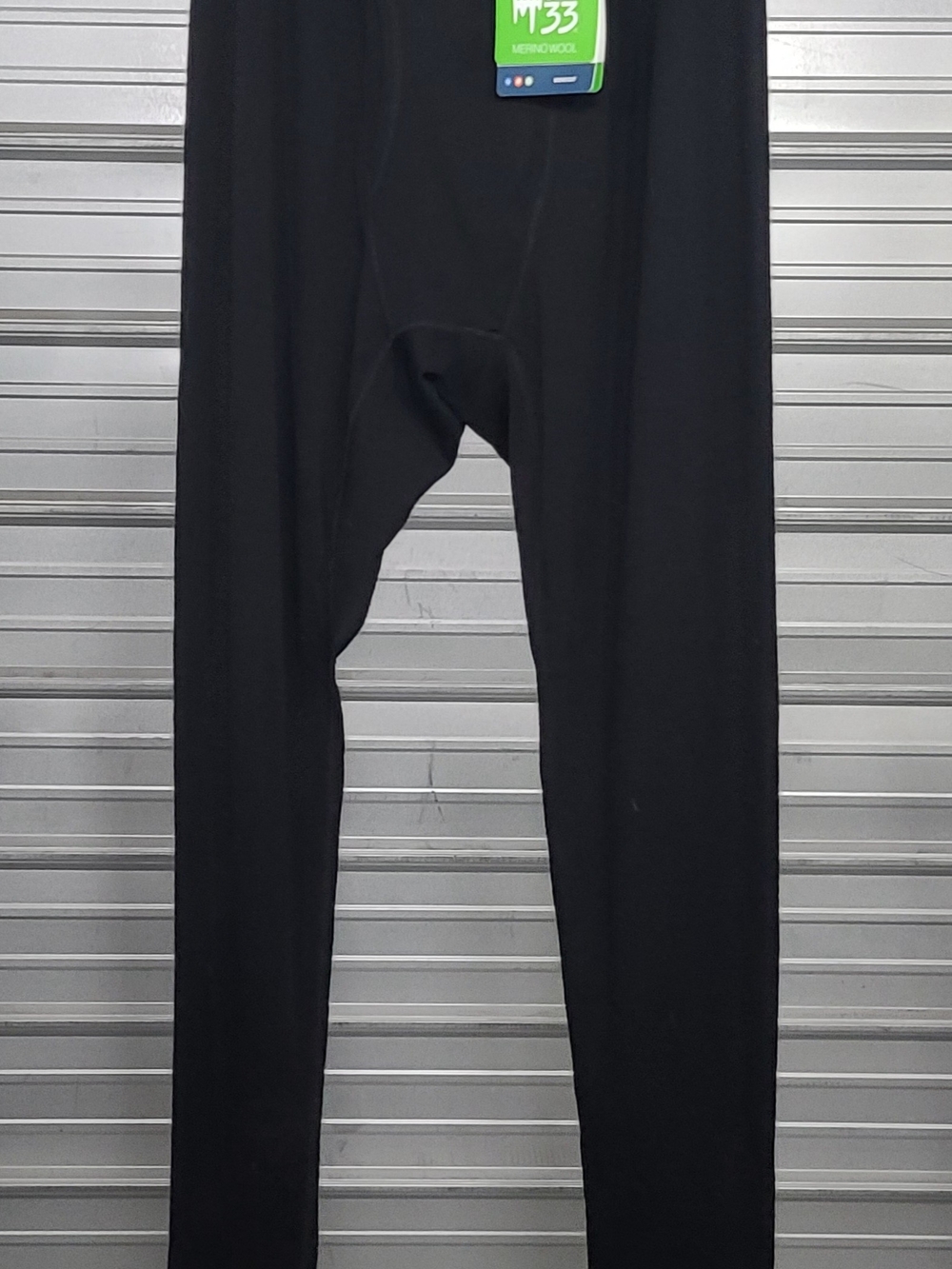 Men's Black Merino Wool Base Layer Leggings